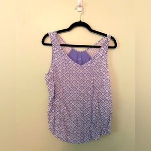 Gilligan & O’Malley lilac floral sleep tank top